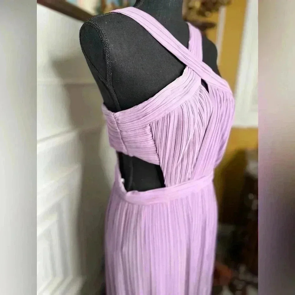 BNWT Crisscross Cut-Out pleated and lined long Gown - Picture 17 of 17